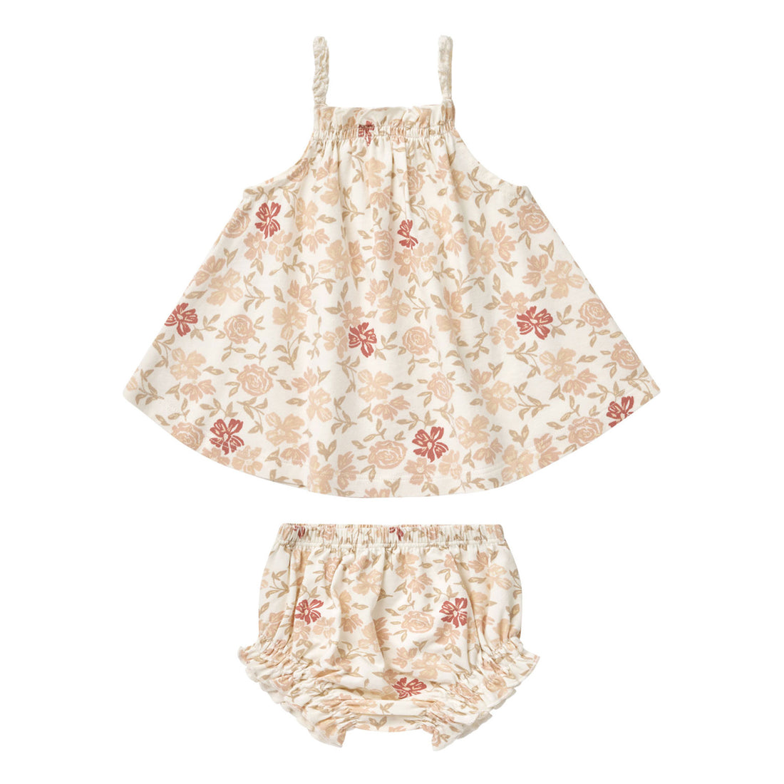 Rylee and Cru Pink Floral Swing Top + Bloomer Set