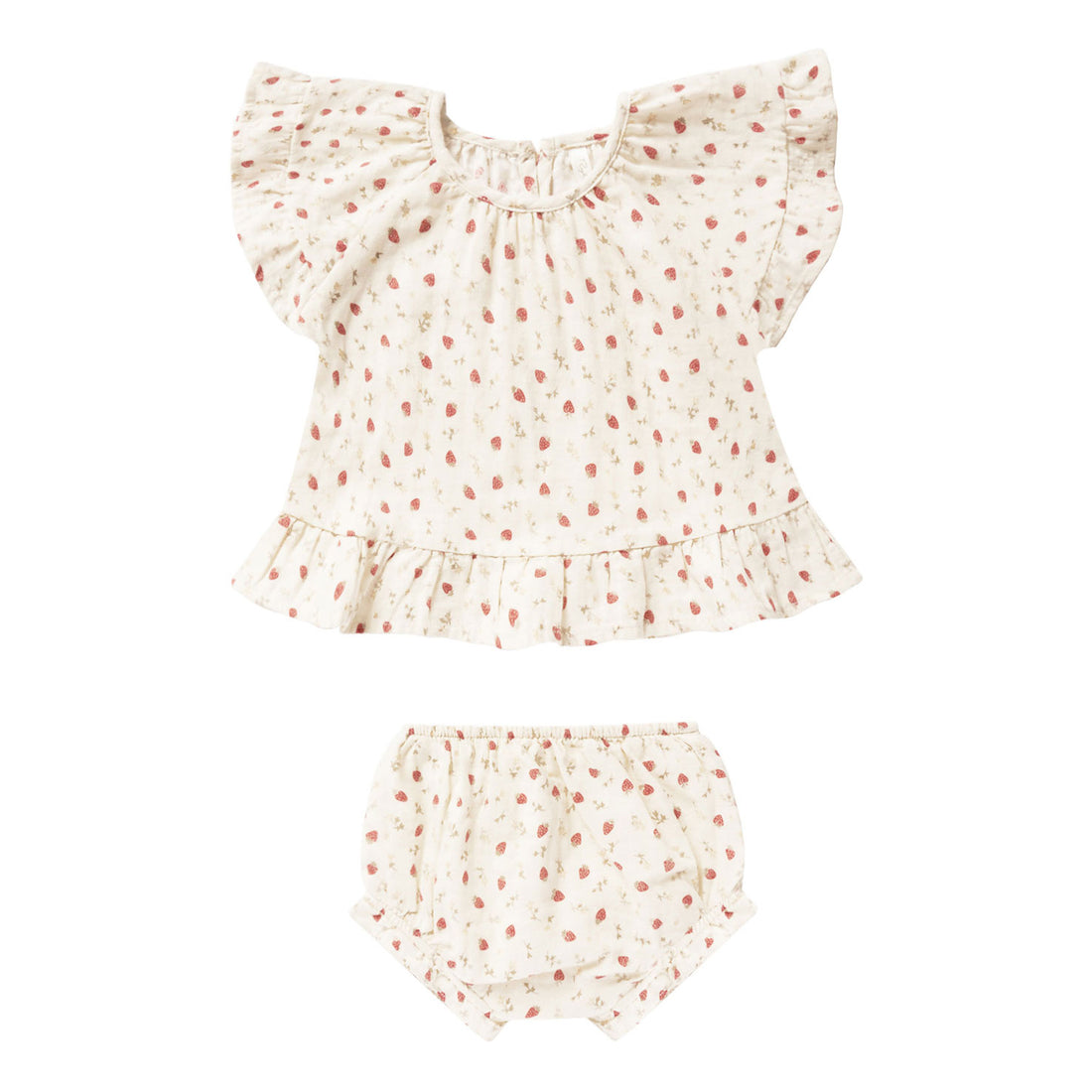 Rylee and Cru Strawberry Fields Butterfly Top + Bloomer Set
