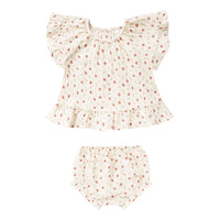Rylee and Cru Strawberry Fields Butterfly Top + Bloomer Set