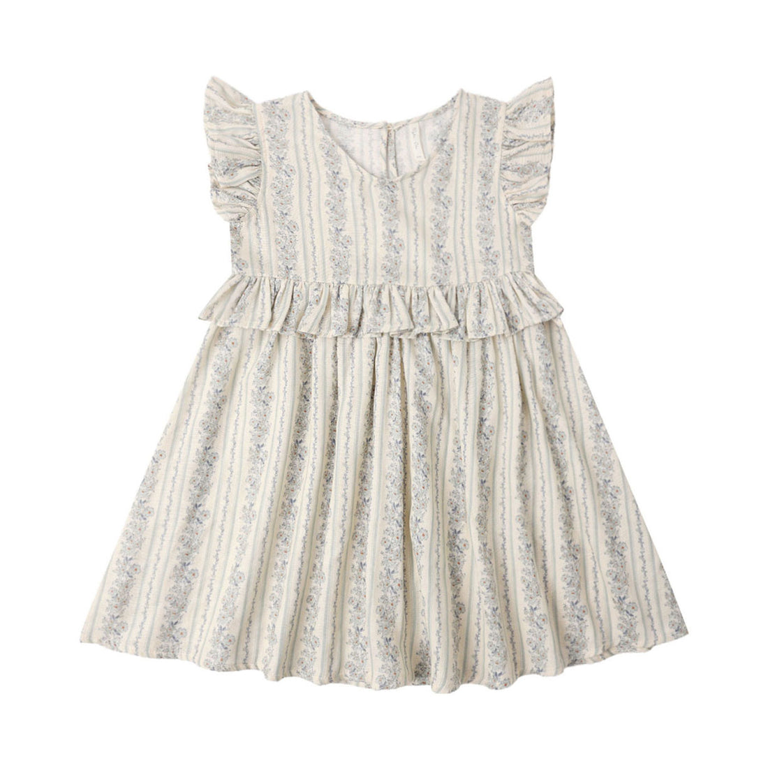 Rylee and Cru  Natural Blue Floral Brielle Dress