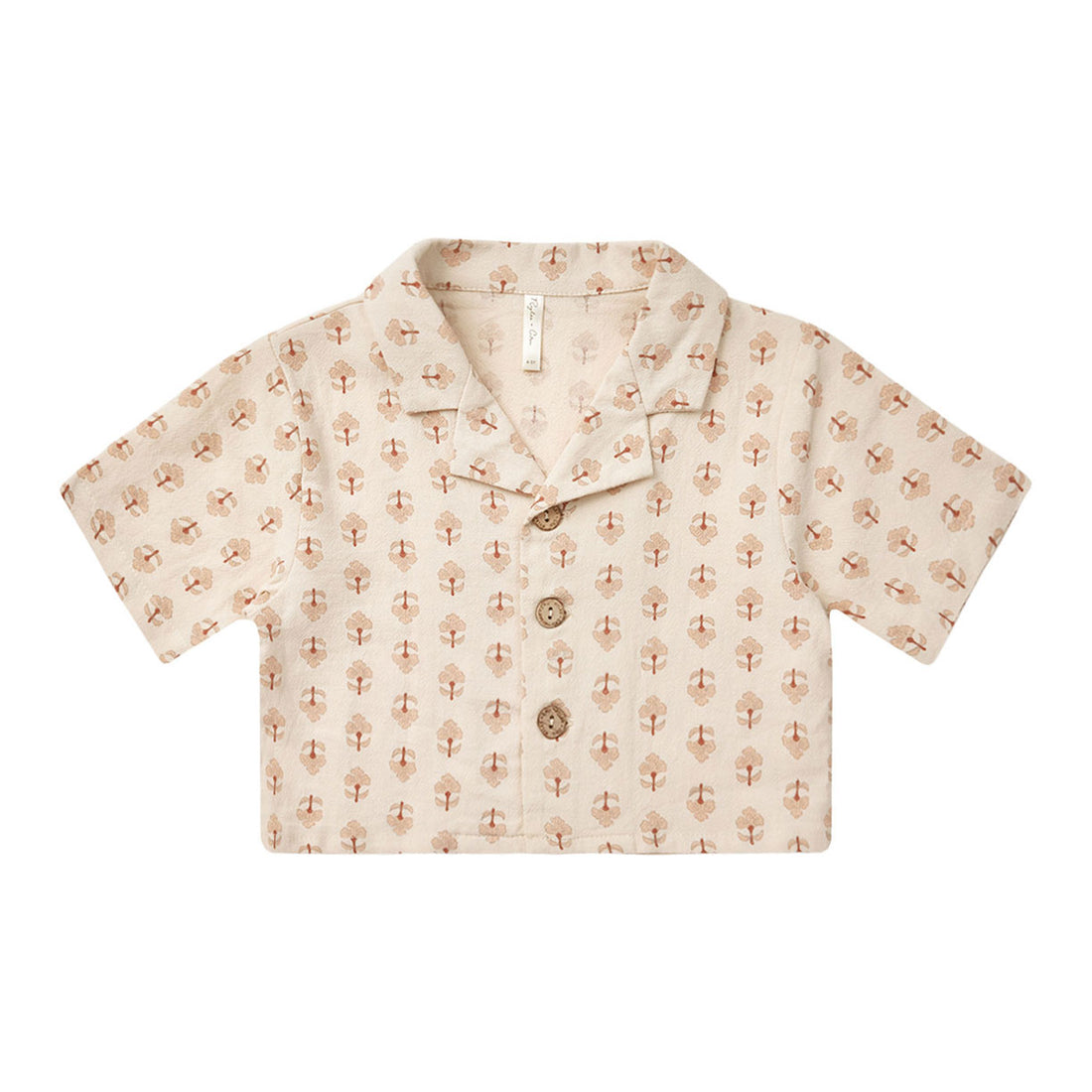 Rylee and Cru Motif Cropped Collared Shirt