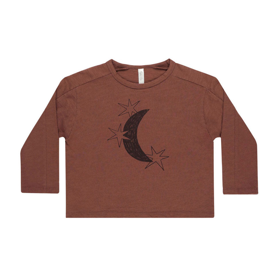 Rylee and Cru Moon Long Sleeve Paneled Tee