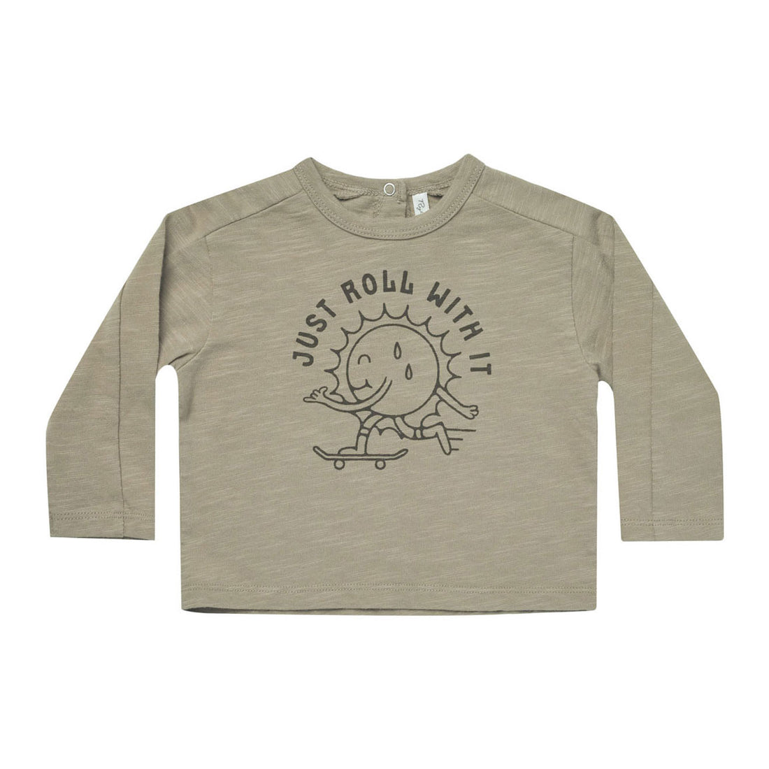 Rylee and Cru Just Roll With It Long Sleeve Paneled Tee