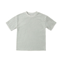 Rylee and Cru  Seafoam Stripe Terry Relaxed Tee