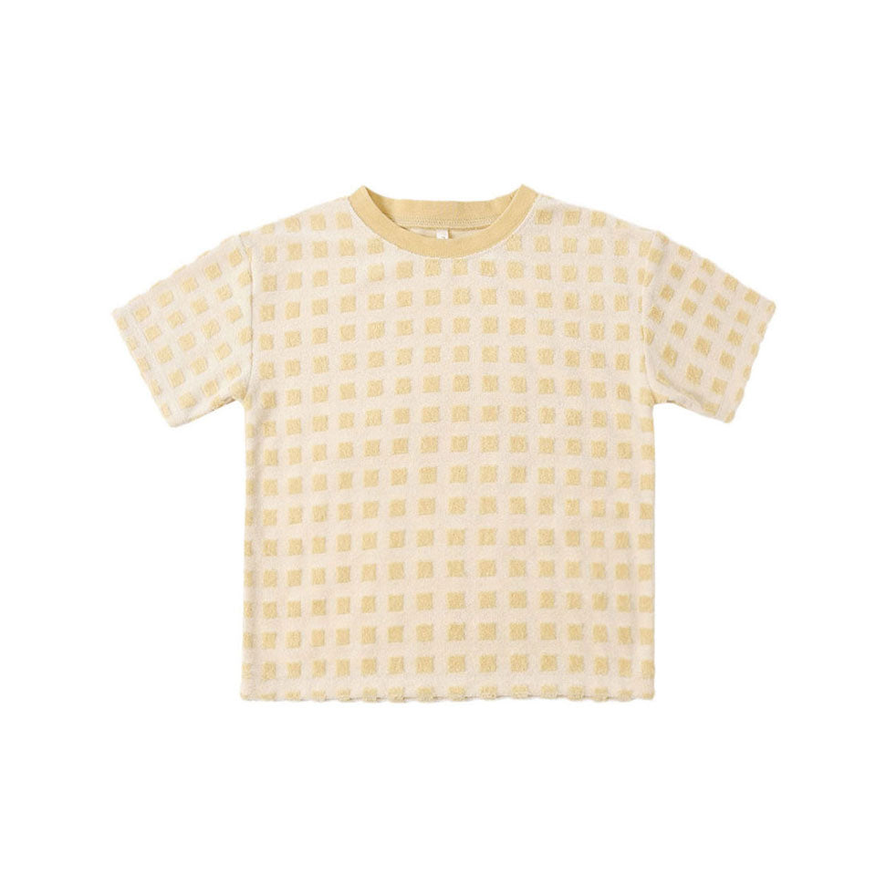 Rylee and Cru  Butterscotch Grid Relaxed Tee