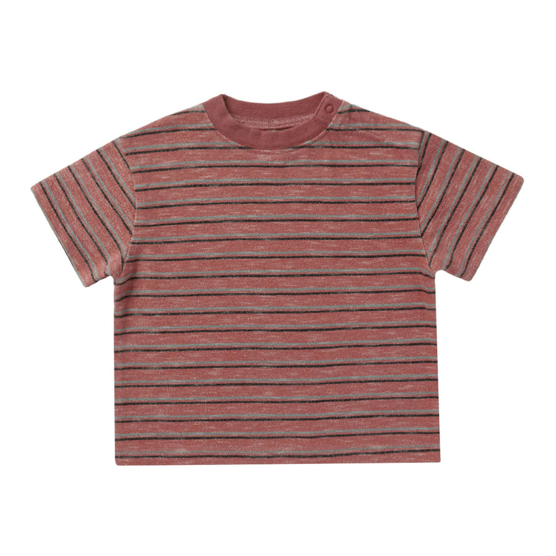 Rylee and Cru Red Multi-Stripe Relaxed Tee