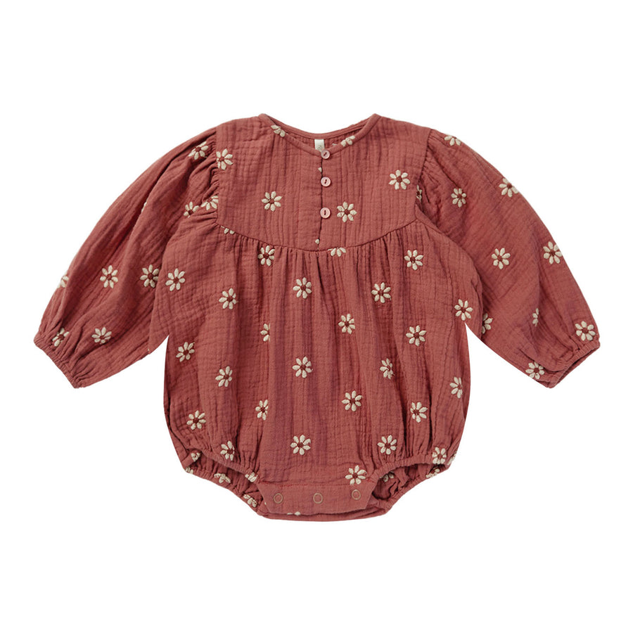 Rylee and Cru Embroidered Daisy Gwen Romper