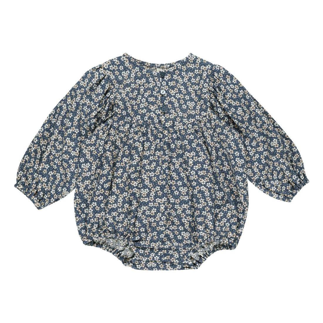 Rylee and Cru Blue Floral Gwen Romper