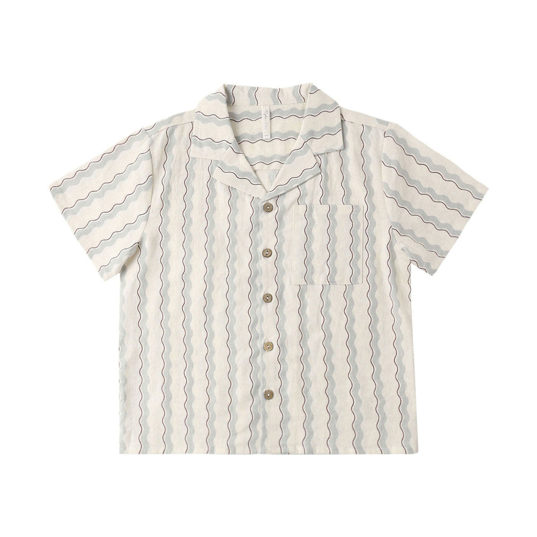 Rylee and Cru  Natural Wave Stripe Lapel Collar Shirt