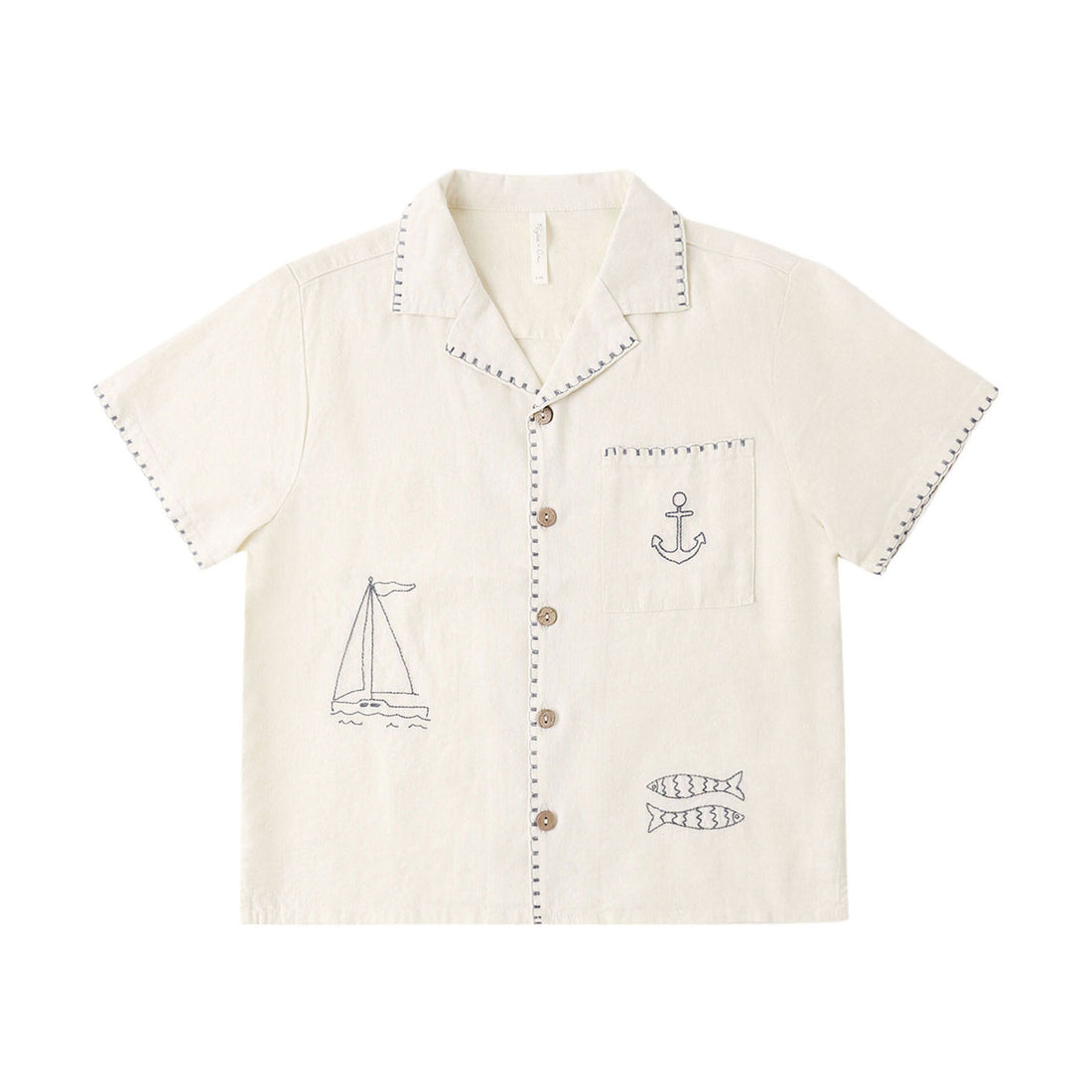 Rylee and Cru  Natural Sailor Lapel Collar Shirt
