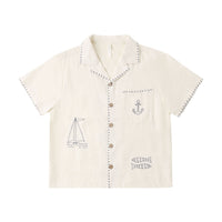 Rylee and Cru  Natural Sailor Lapel Collar Shirt