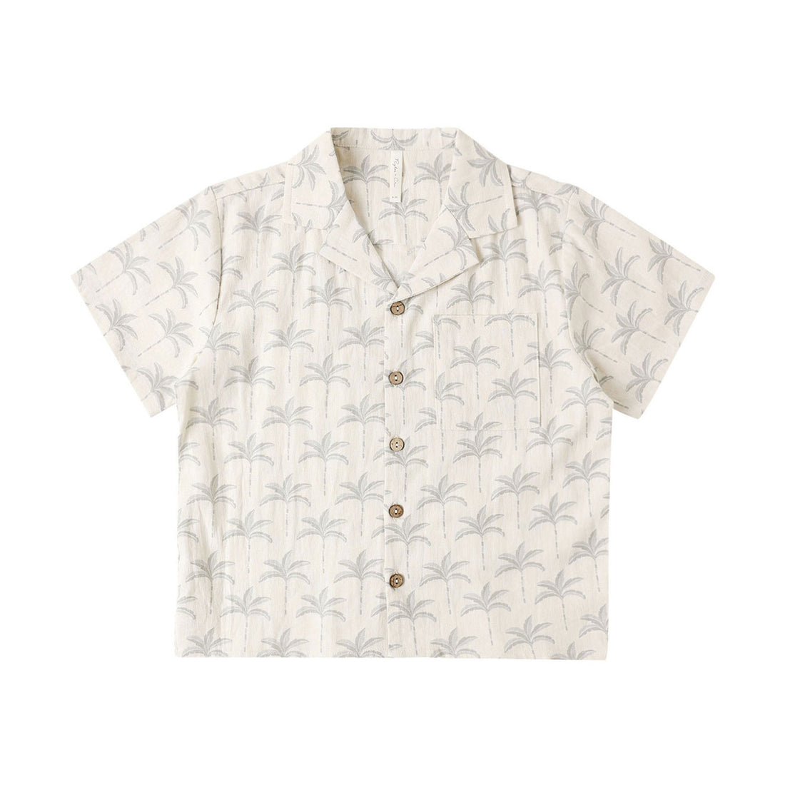 Rylee and Cru Palm Trees Lapel Collar Shirt
