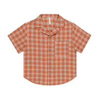 Rylee and Cru Poppy Check Lapel Collared Shirt
