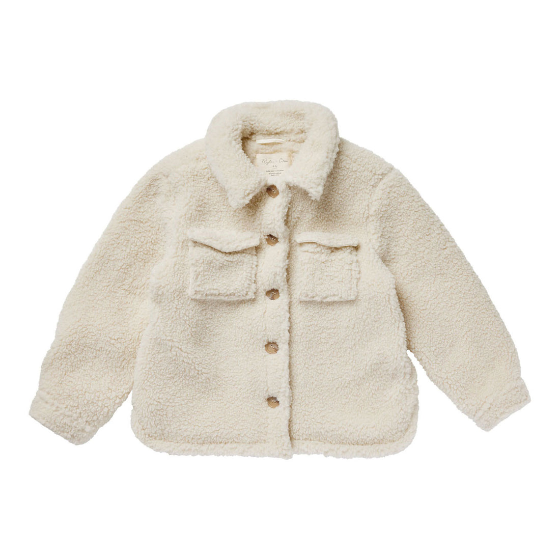 Rylee and Cru Natural Shearling Chore Coat