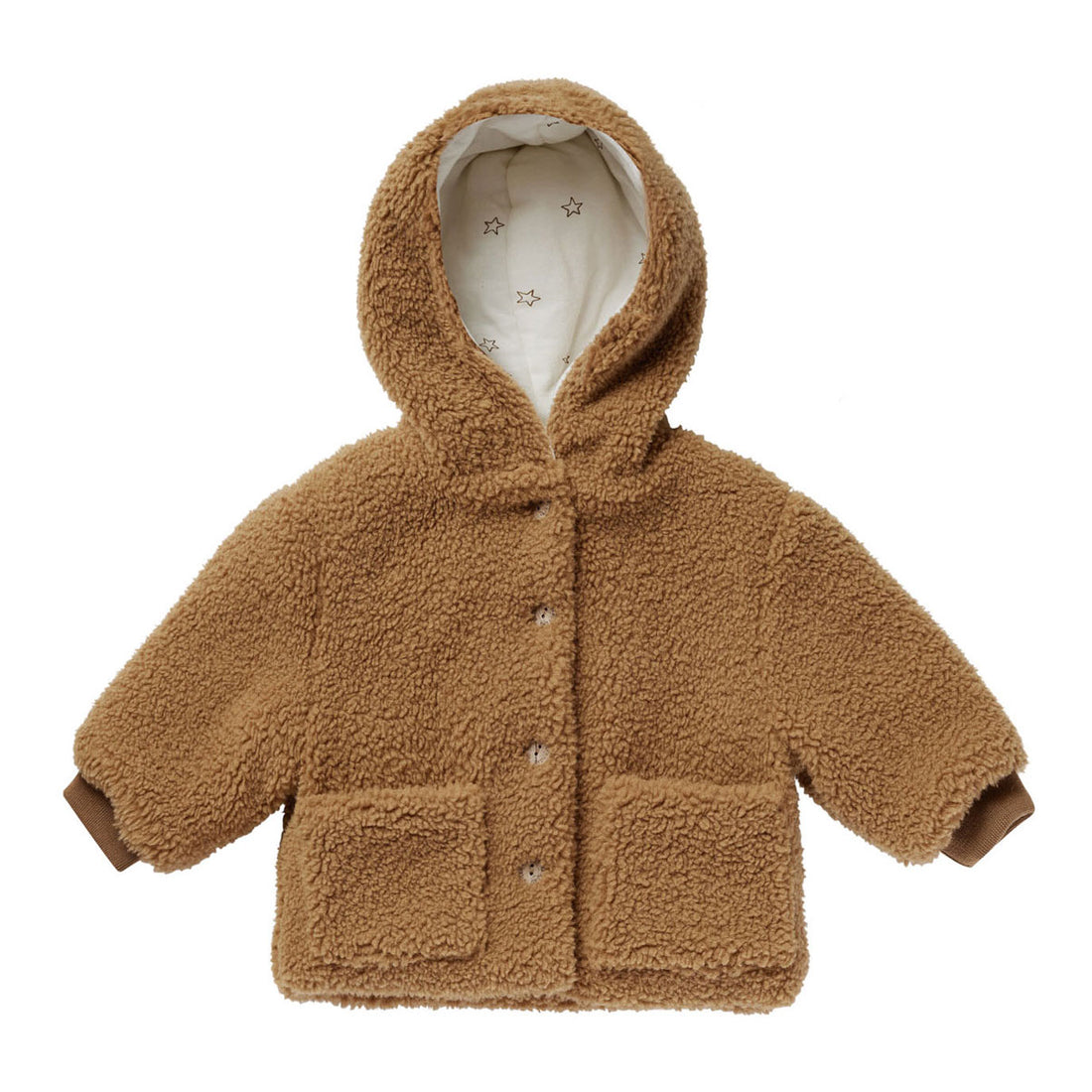Rylee and Cru Brass Shearling Baby Coat