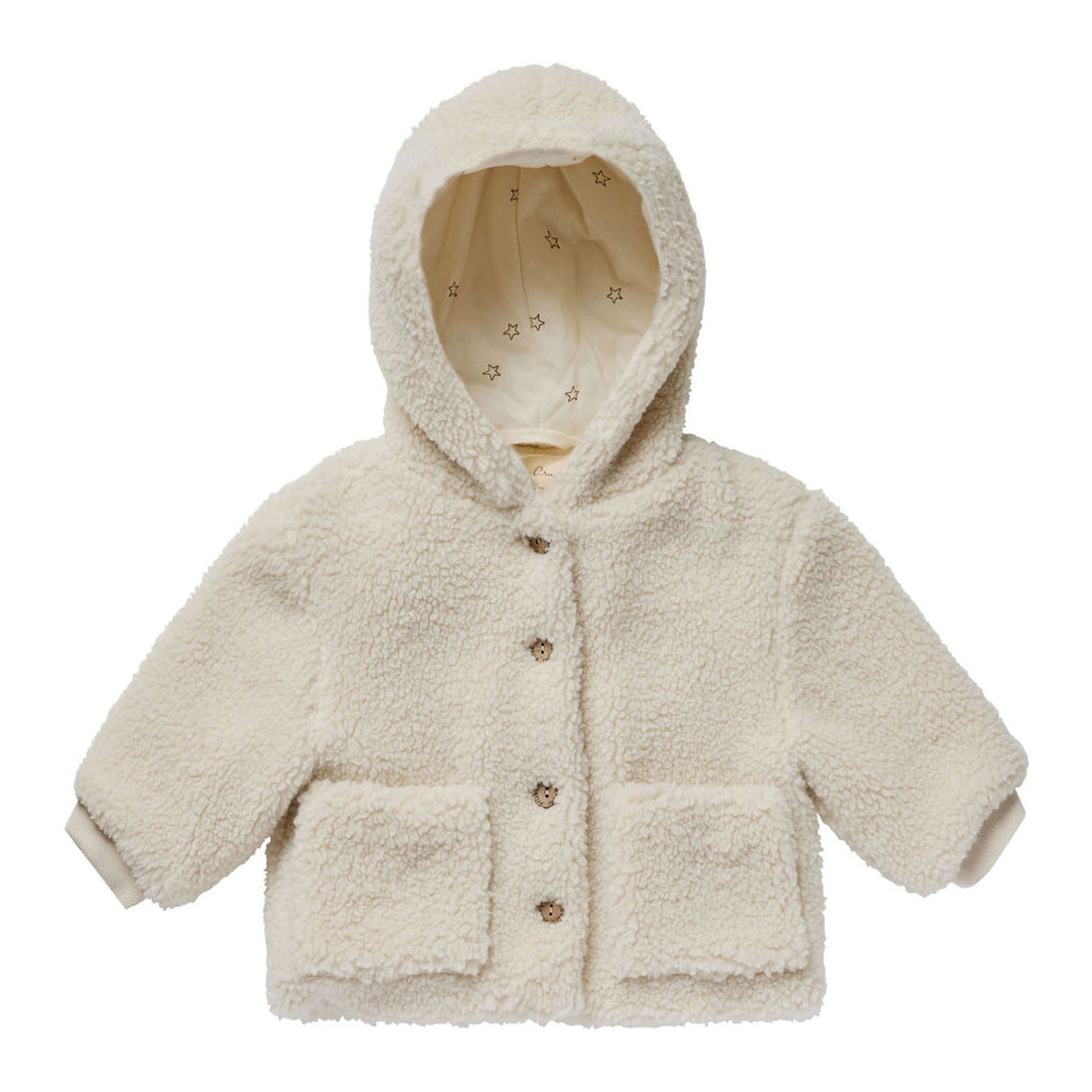 Rylee and Cru Natural Shearling Baby Coat