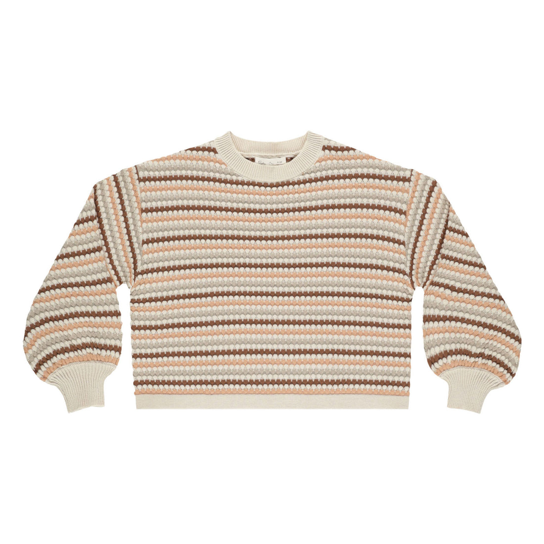 Rylee and Cru Honeycomb Stripe Boxy Crop Sweater