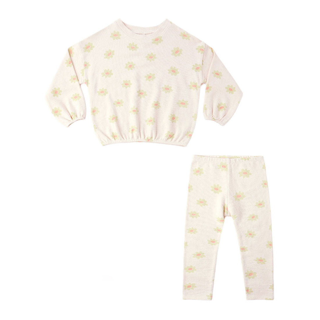 Rylee and Cru  Yellow Daisy Spongey Knit Set