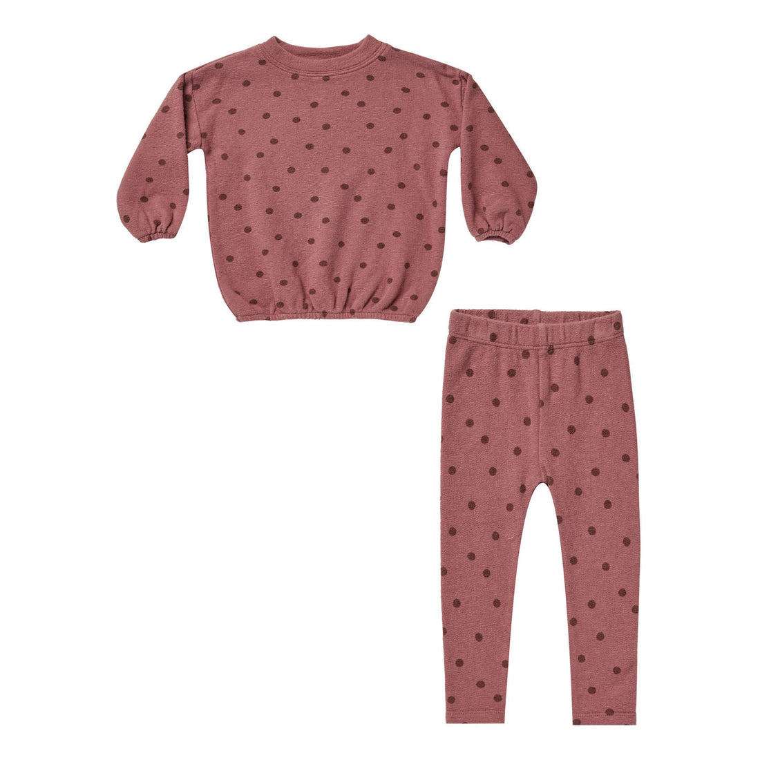 Rylee and Cru Polka Dot Spongey Knit Set