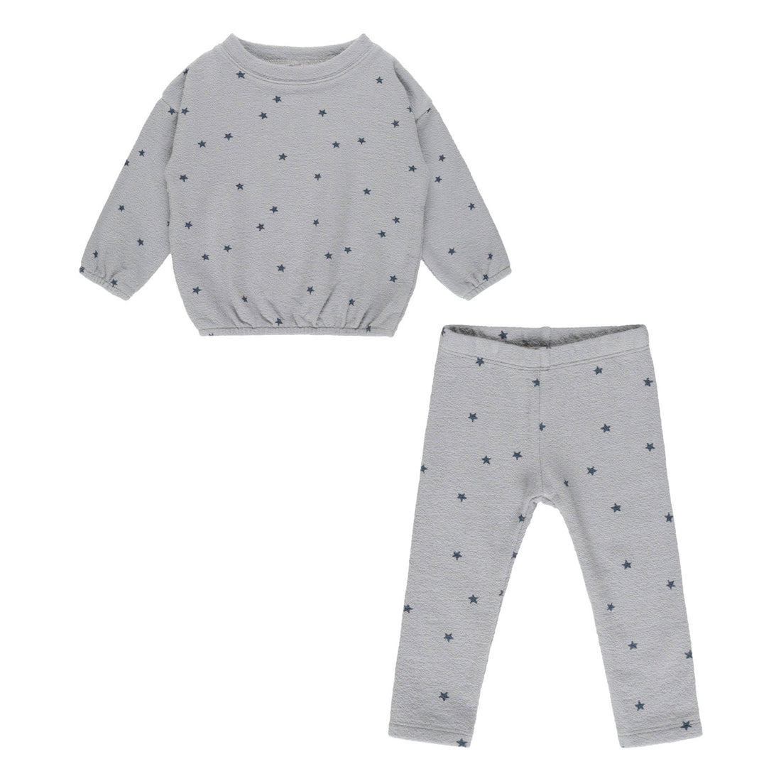 Rylee and Cru Blue Stars Spongey Knit Set