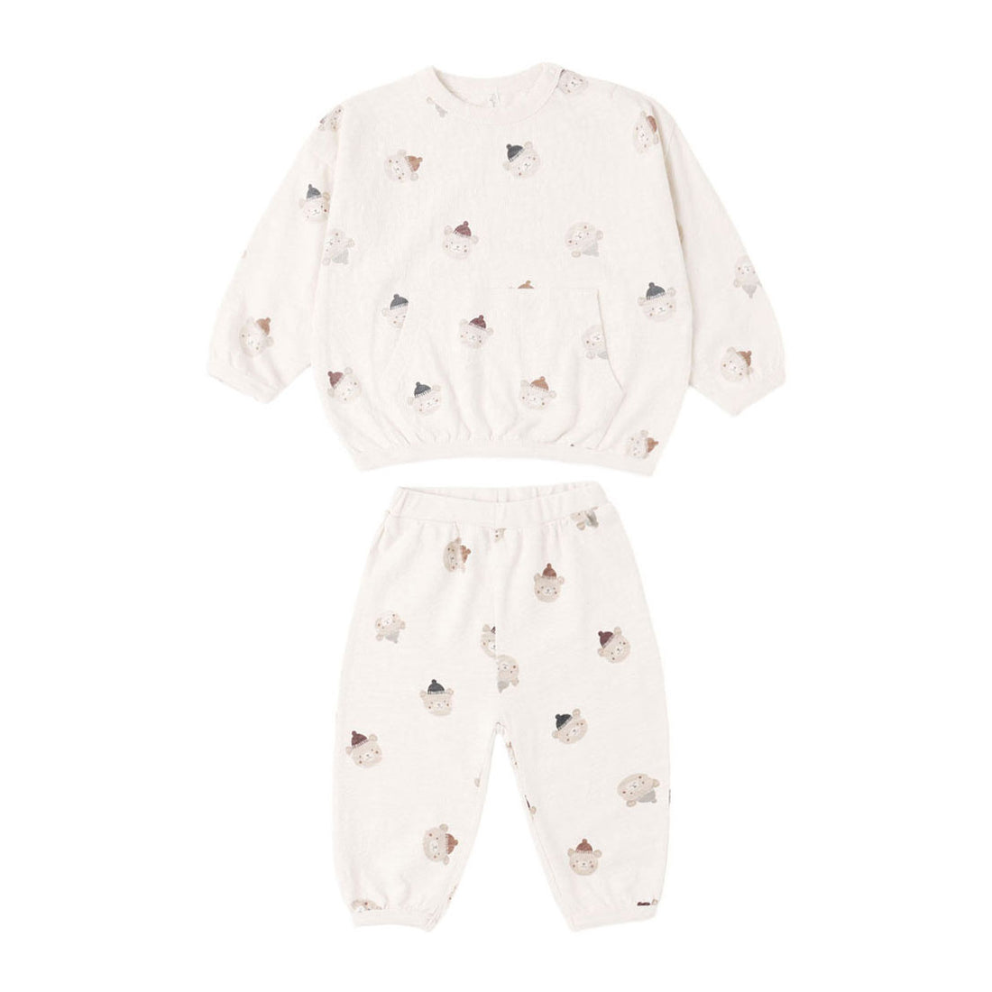 Rylee and Cru Natural Winter Bears Relaxed Set