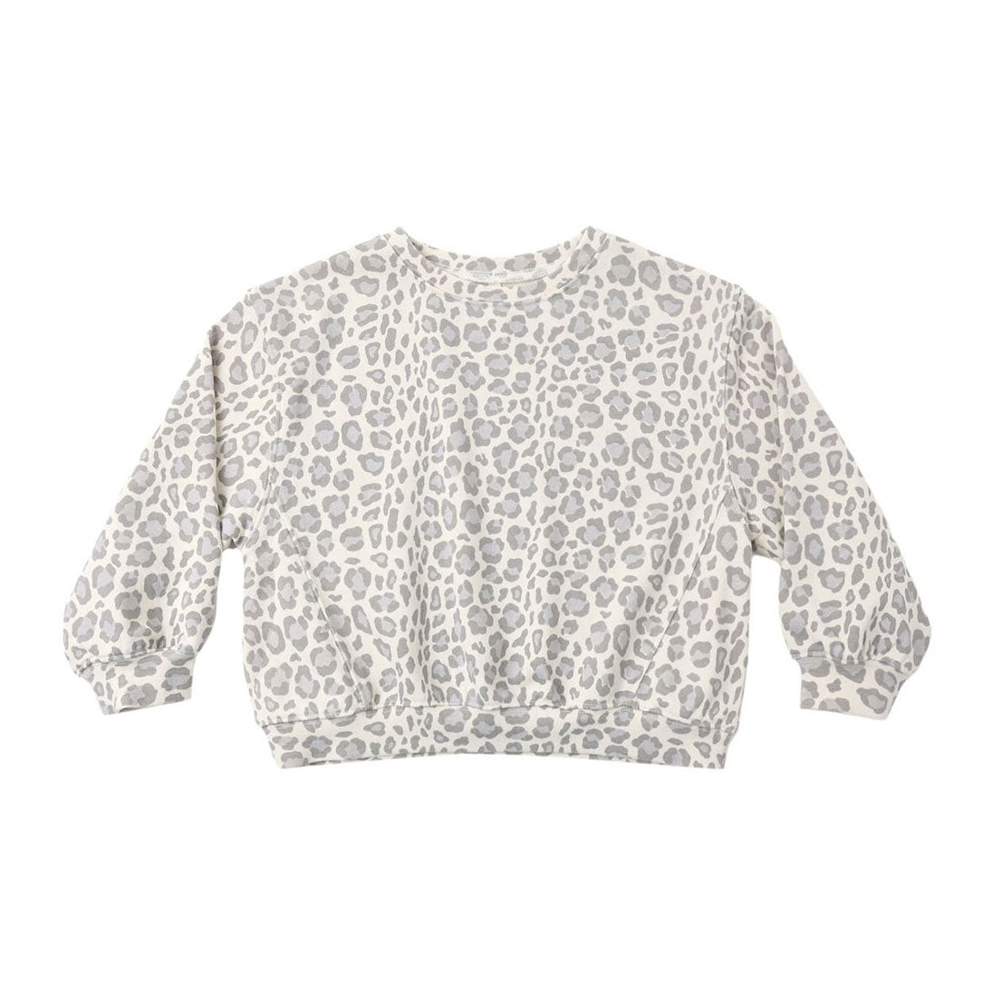 Rylee and Cru Natural Blue Leopard Oversized Sweatshirt