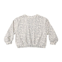 Rylee and Cru Natural Blue Leopard Oversized Sweatshirt