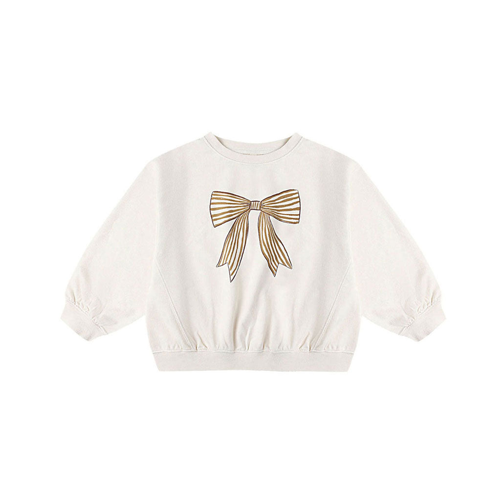 Rylee and Cru Natural Bow Oversized Sweatshirt