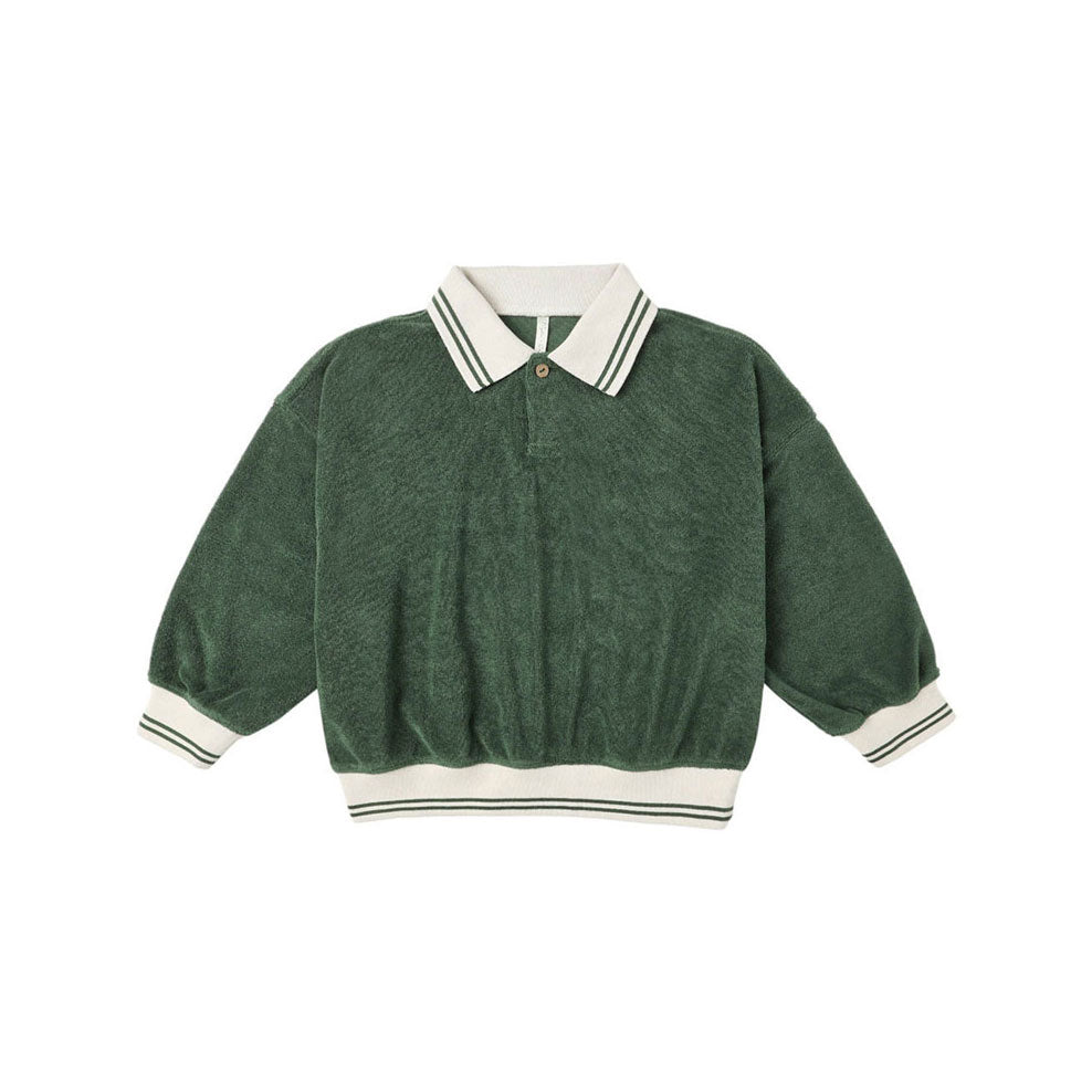 Rylee and Cru Green Collared Sweatshirt
