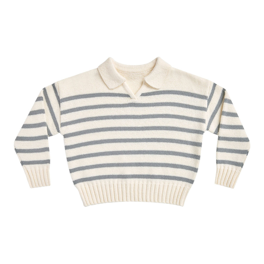 Rylee and Cru Stripe Collared Sweater