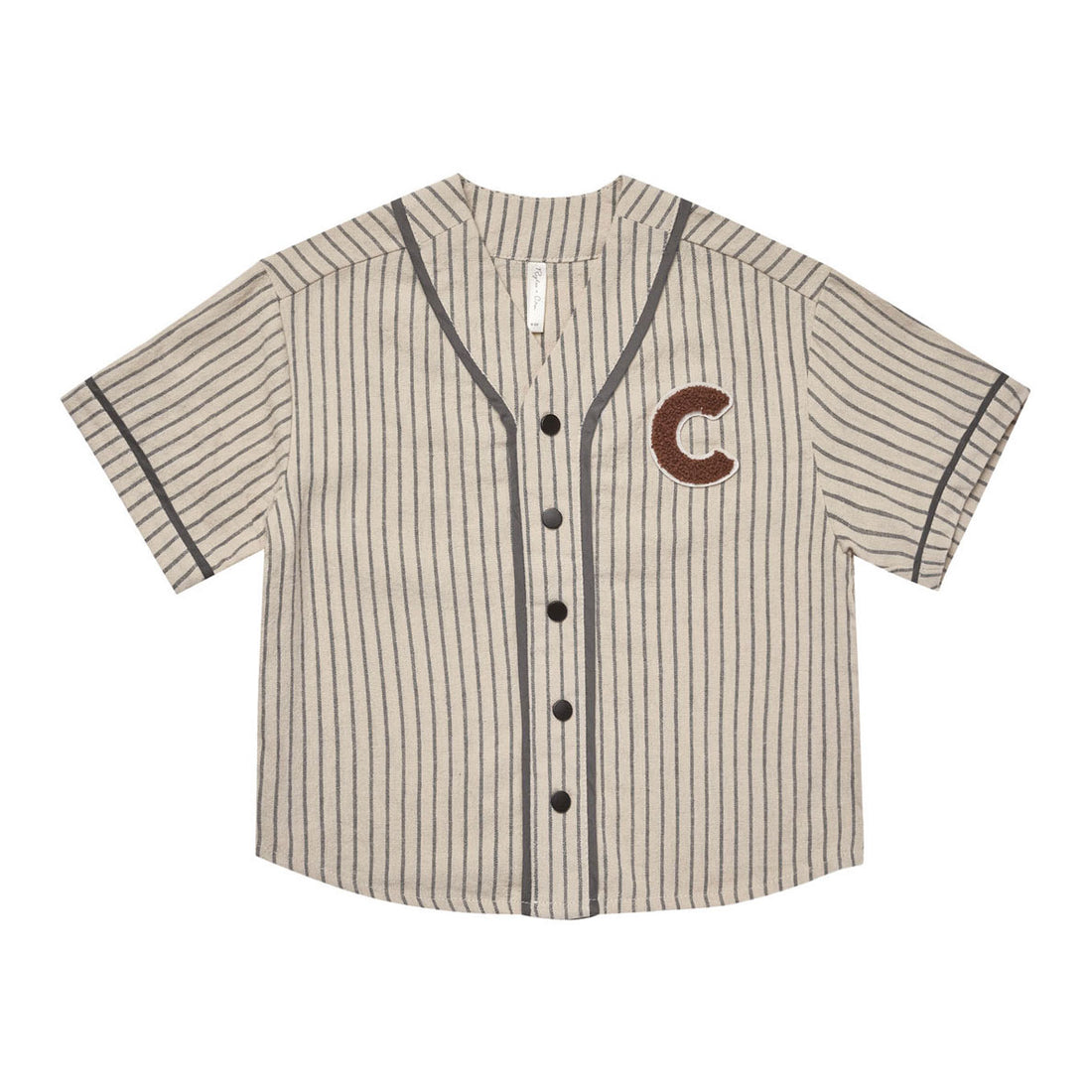 Rylee and Cru Slate Pinstripe Baseball Shirt