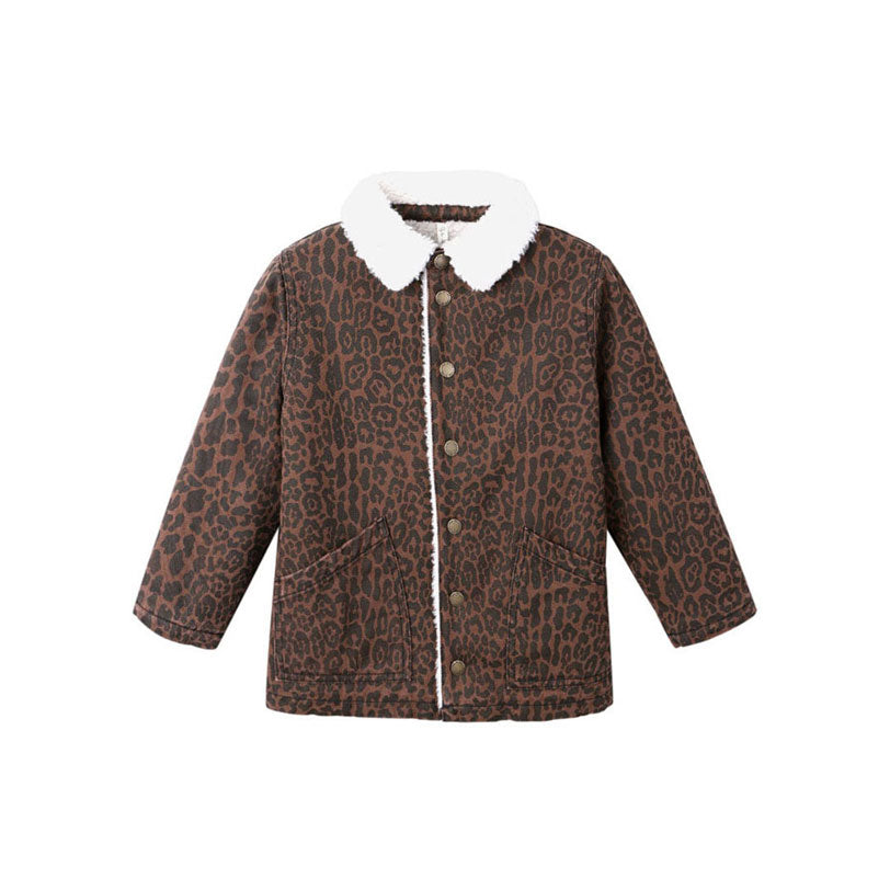 Rylee and Cru Leopard Long Chore Coat