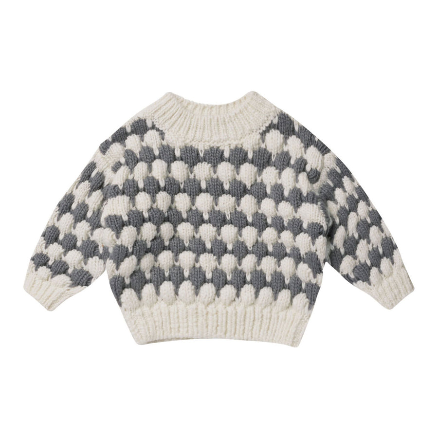 Rylee and Cru Slate Stripe Relaxed Knit Sweater