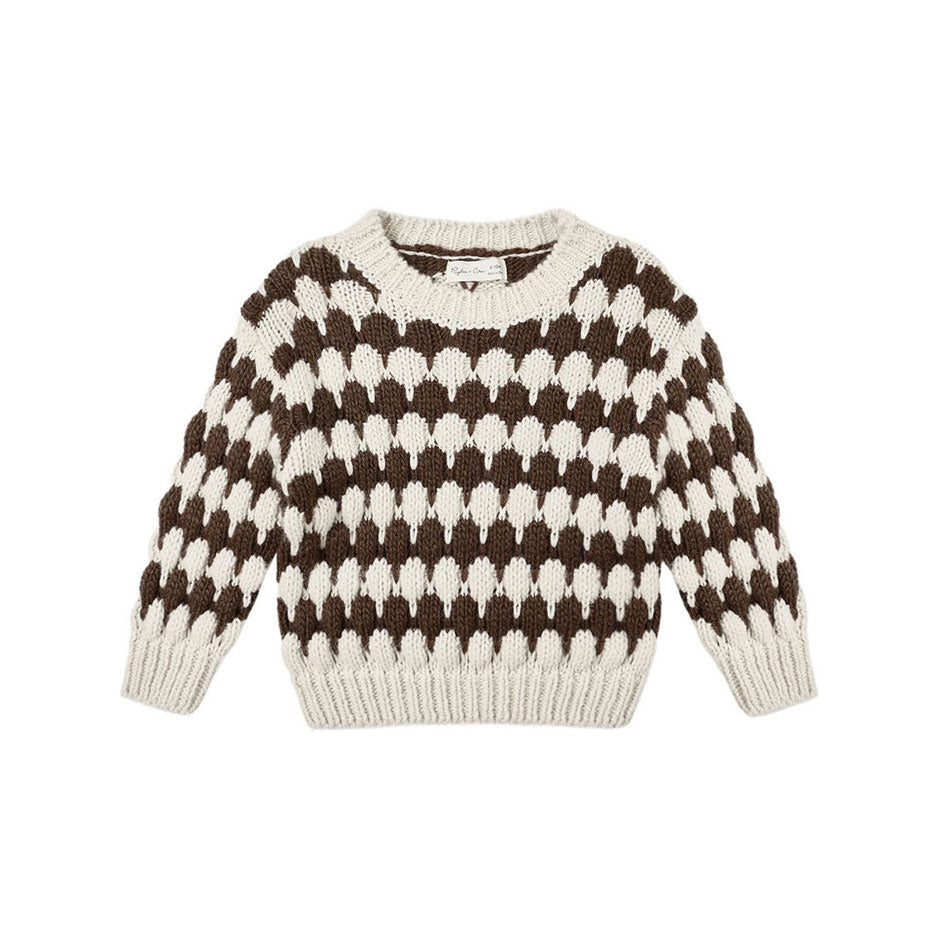 Rylee and Cru Brown Stripe Shiloh Sweater