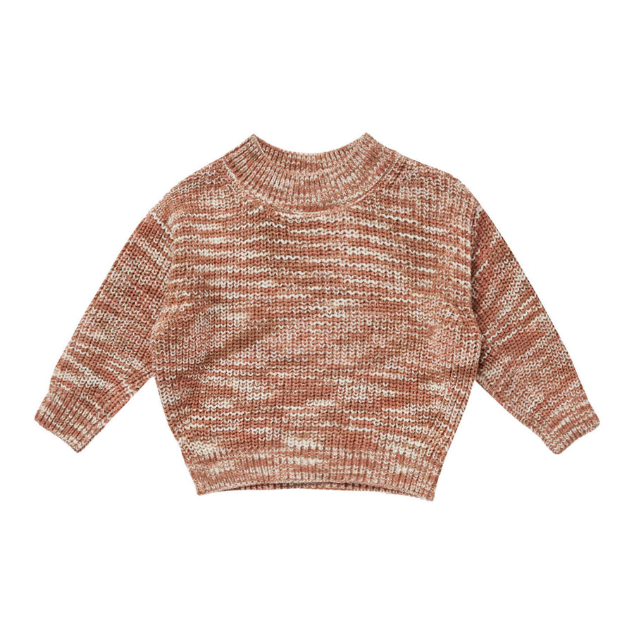 Rylee and Cru Heathered Spice Relaxed Knit Sweater