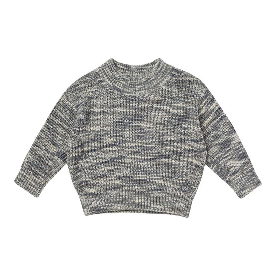 Rylee and Cru Heathered Slate Relaxed Knit Sweater