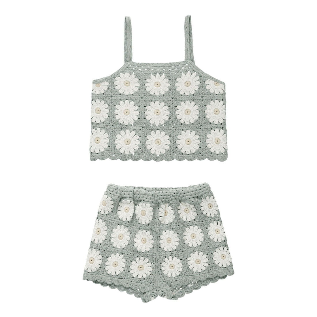 Rylee and Cru Seafoam Crochet Summer Set - Daisy