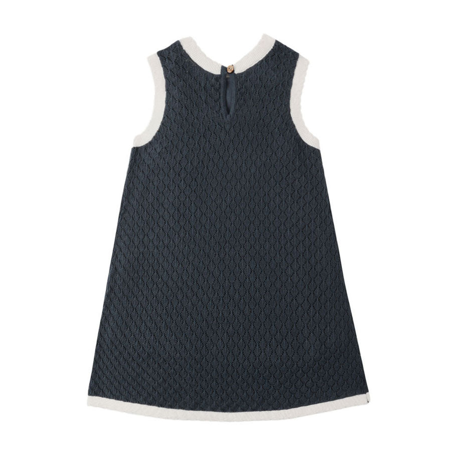 Rylee and Cru Navy Crochet Tank Mini Dress