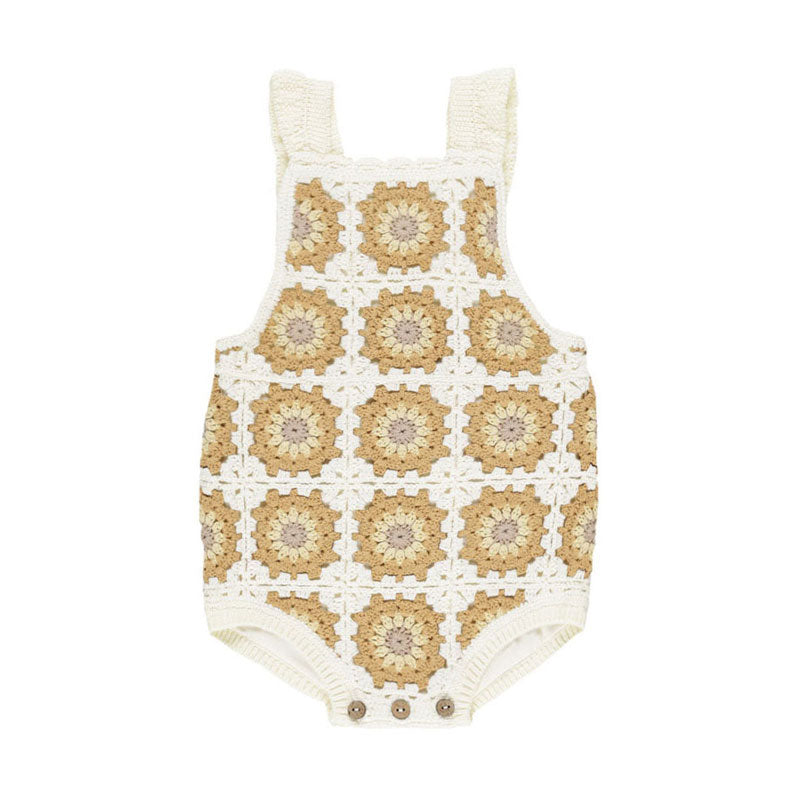 Rylee and Cru Marigold Daisy Crochet Romper
