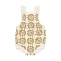 Rylee and Cru Marigold Daisy Crochet Romper