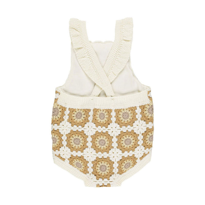 Rylee and Cru Marigold Daisy Crochet Romper
