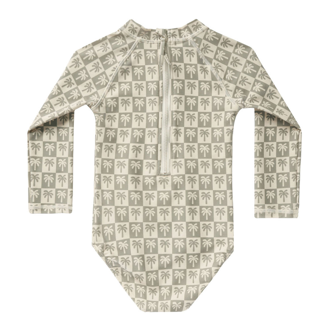 Rylee and Cru Palm-Check Delphine Rash Guard One-Piece - Palm Check