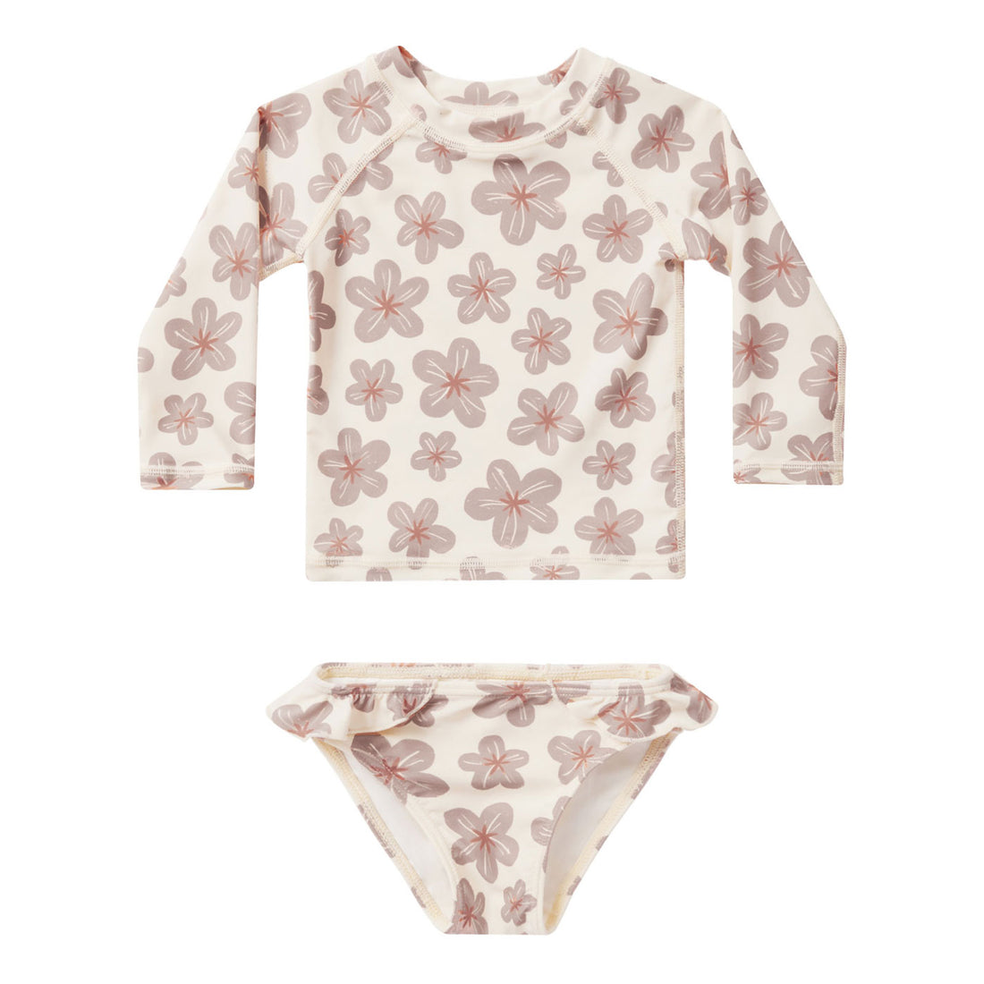 Rylee and Cru Hibiscus Maryn Rash Guard Set - Hibiscus
