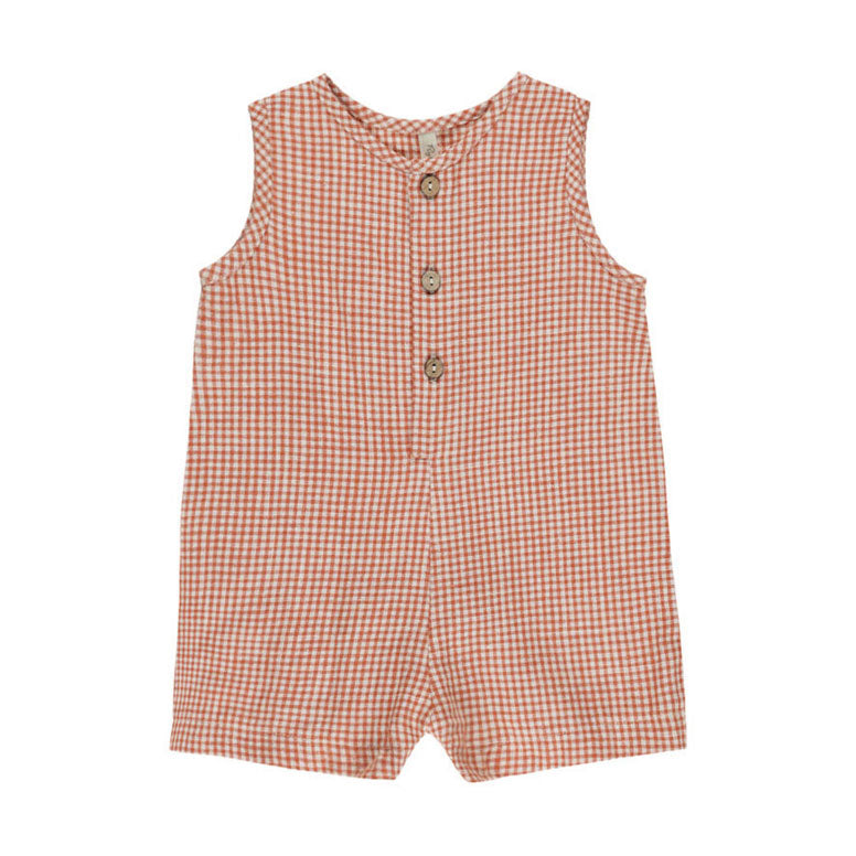Rylee and Cru Poppy Gingham Maverick Romper