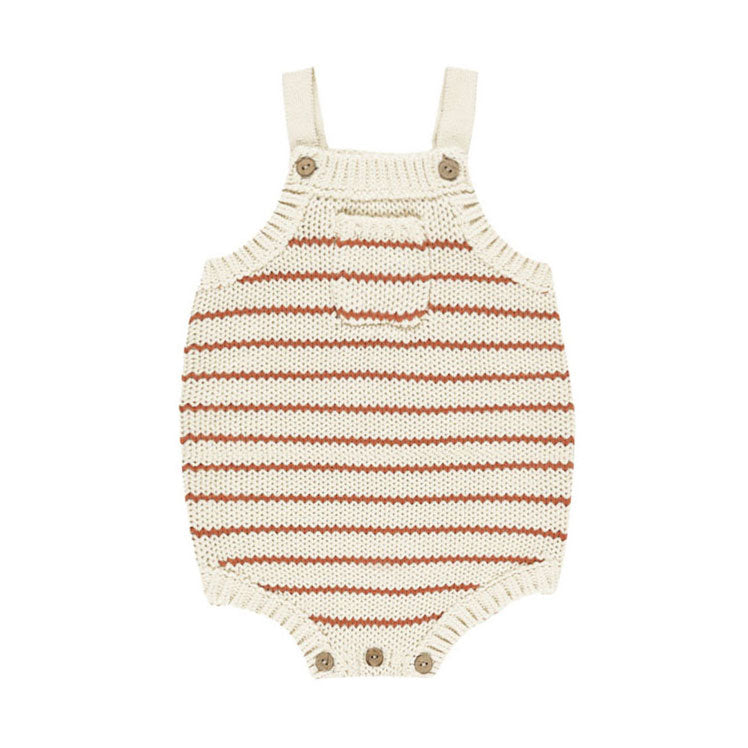 Rylee and Cru Poppy Stripe Ashton Knit Romper
