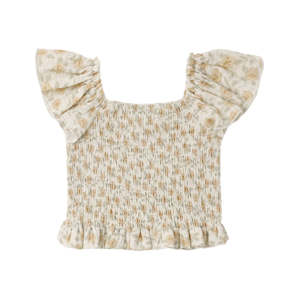 Rylee and Cru  Ivory Yellow Flora Zayla Top