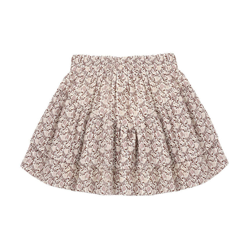 Rylee and Cru Natural Primrose Tiered Mini Skirt