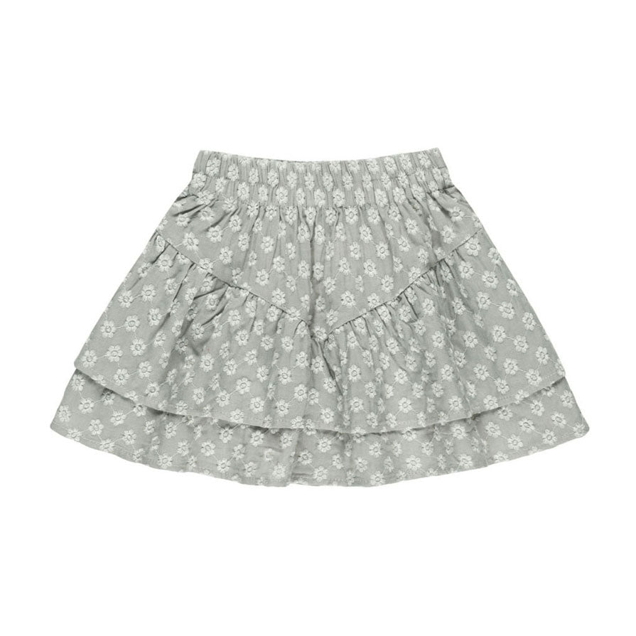 Rylee and Cru Seafoam Tiered Mini Skirt
