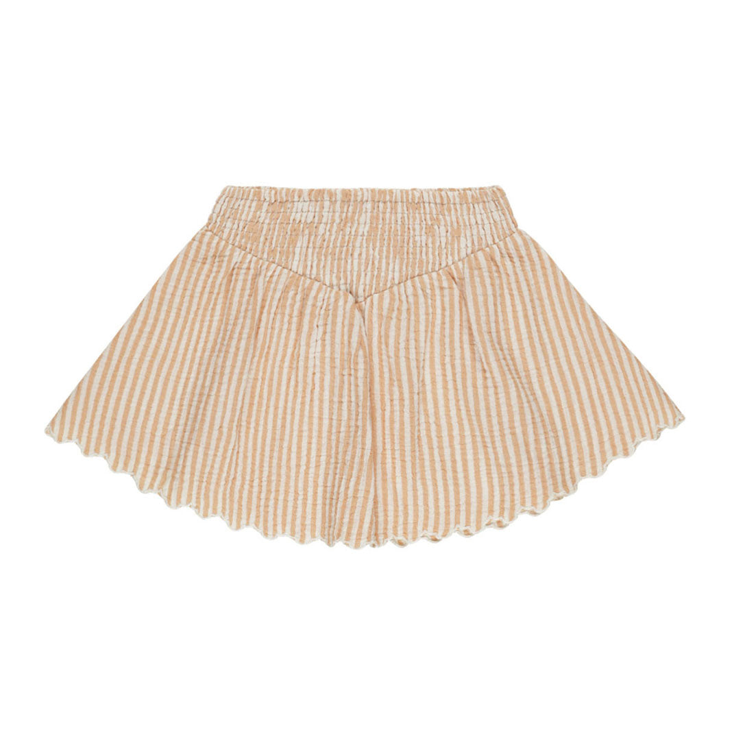 Rylee and Cru Grapefruit Stripe V Mini Skirt