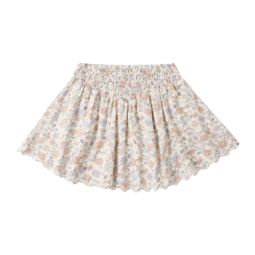 Rylee and Cru  Bloom Smocked V Mini Skirt